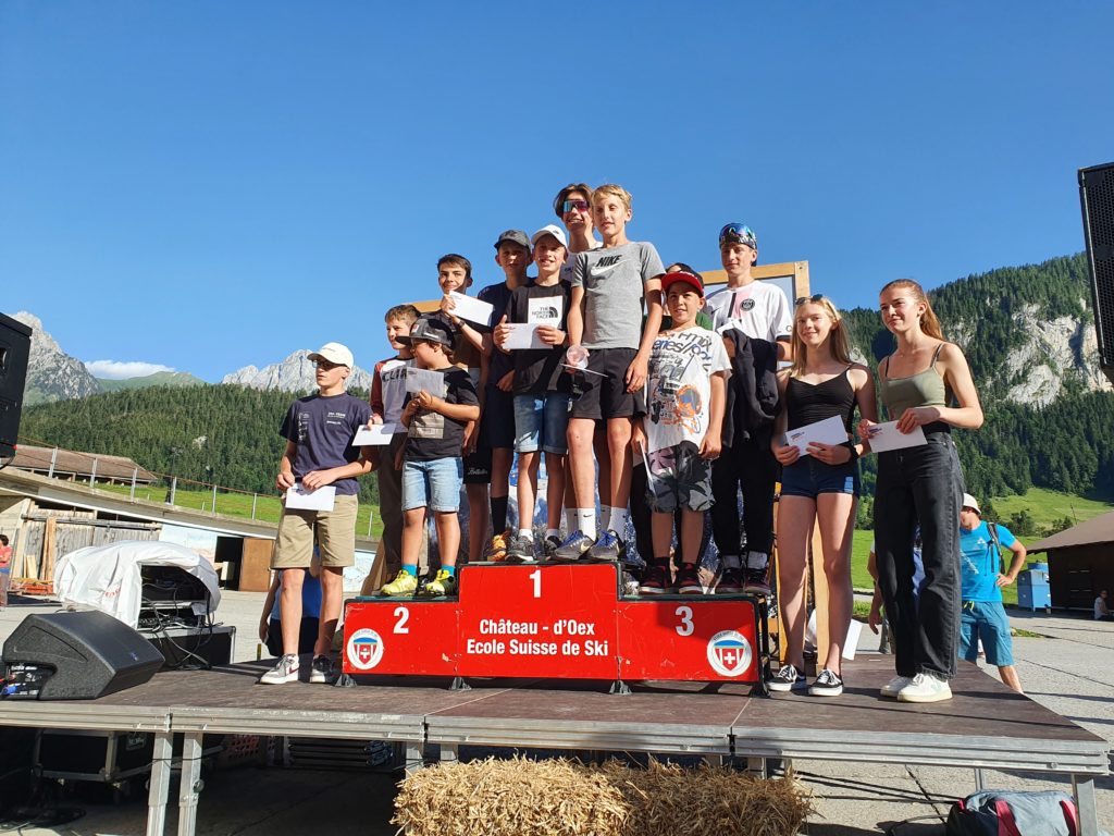 Podium de la course d'orientation